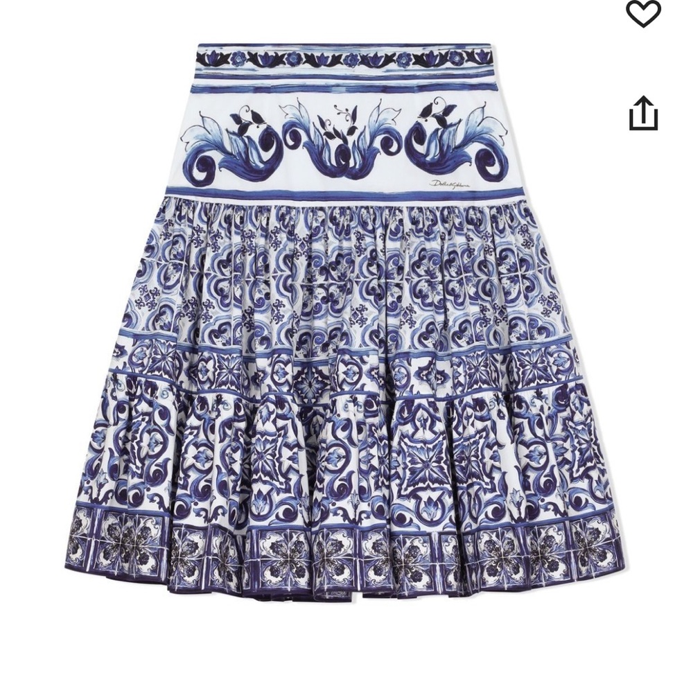 Dolce Gabbana girls kids majolica skirt size 10